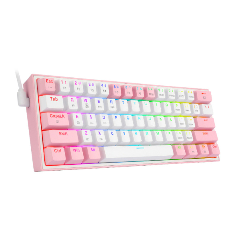 REDRAGON K616-RGB WP FIZZ PRO, Teclado Mecánico multiconexion Blanco y Rosa image 3